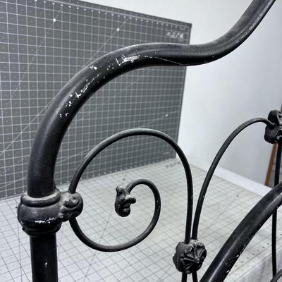 Black Wrought Iron BED, (NO RAILS)  Antique 