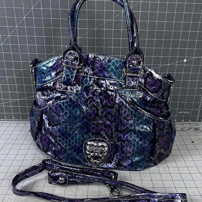 Kathy Van Zeeland with Strap NEW Mixed Purple and Green 