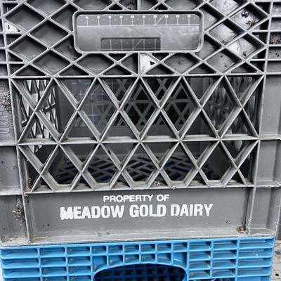 2 OLD Stackable Milk Crates 
