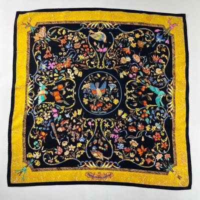 196 Authentic HERMÃˆS Carre 90 Silk Scarf Pierres d'Orient et d'Occident by ZoÃ© Pauwels 1988