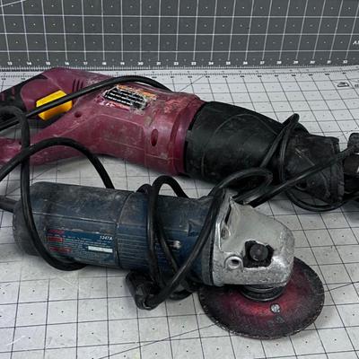 Sawzall and Angle Grinder