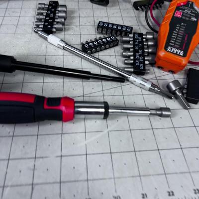 Tote with Tools and Bike Parts 