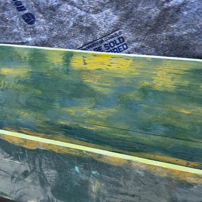 GREEN Painted Full size Foot & Head Board No Rails