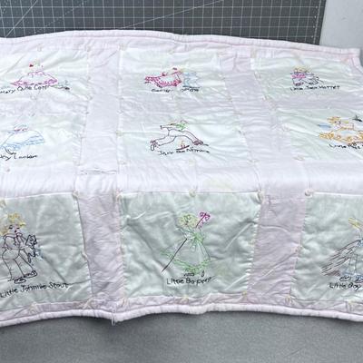 The CUTEST Embroidered Nursey Rhymes Blanket EVER! 