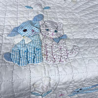 Puppy & Kitty Cat Baby Blanket, SUPER CUTE! 