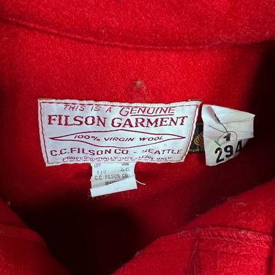 Filson RED 100% WOOL Hunting Jacket 
