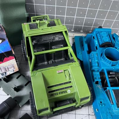 Giant Lot of EARLY VINTAGE G I Joe Vehicles and Accessories 