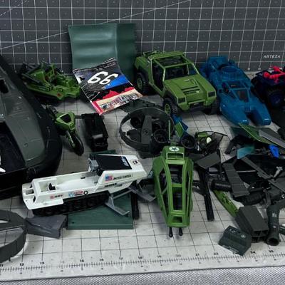 Giant Lot of EARLY VINTAGE G I Joe Vehicles and Accessories 