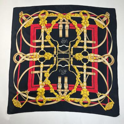 197 Authentic HERMÃˆS Carre 90 Silk Scarf Gran Manege by Henri d'Origny 1990