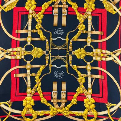 197 Authentic HERMÃˆS Carre 90 Silk Scarf Gran Manege by Henri d'Origny 1990