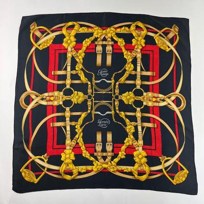 197 Authentic HERMÃˆS Carre 90 Silk Scarf Gran Manege by Henri d'Origny 1990