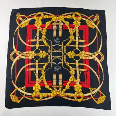 197 Authentic HERMÃˆS Carre 90 Silk Scarf Gran Manege by Henri d'Origny 1990