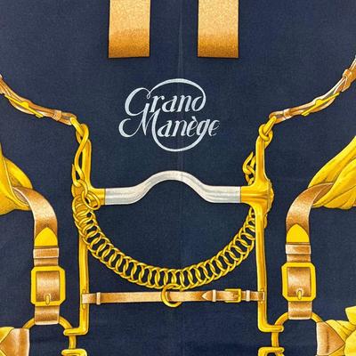 197 Authentic HERMÃˆS Carre 90 Silk Scarf Gran Manege by Henri d'Origny 1990