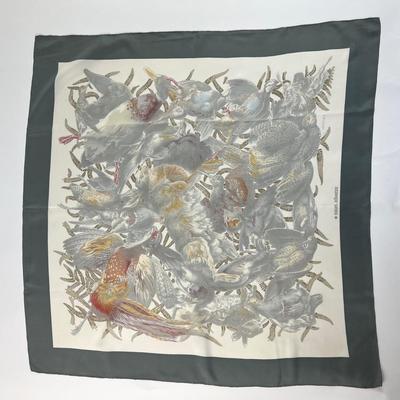 198 Authentic HERMÃˆS Carre 90 Silk Scarf Gibiers by Henri De Linares 1966