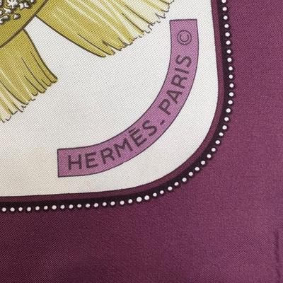 200 Authentic HERMÃˆS Carre 90 Silk Scarf Tsubas by Christiane Vauzelles 1991 Re-issue