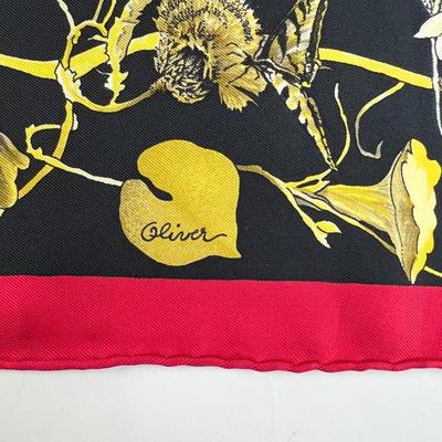 201 Authentic HERMÃˆS Carre 90 Silk Scarf Faune et Flore du Texas by Kermit Oliver 1986