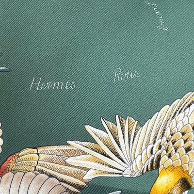 204 Authentic HERMÃˆS Carre 90 Silk Scarf L'Intrus by Antoine de Jacquelot 1996