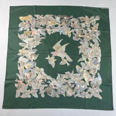 204 Authentic HERMÃˆS Carre 90 Silk Scarf L'Intrus by Antoine de Jacquelot 1996