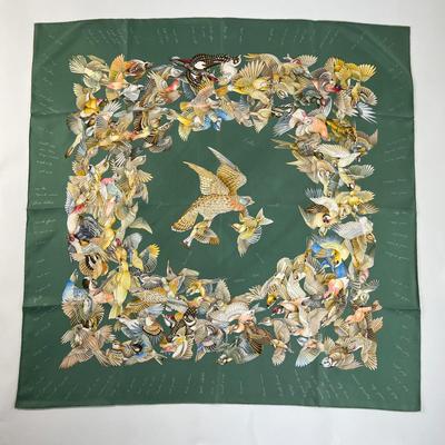 204 Authentic HERMÃˆS Carre 90 Silk Scarf L'Intrus by Antoine de Jacquelot 1996