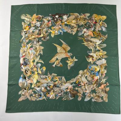 204 Authentic HERMÃˆS Carre 90 Silk Scarf L'Intrus by Antoine de Jacquelot 1996