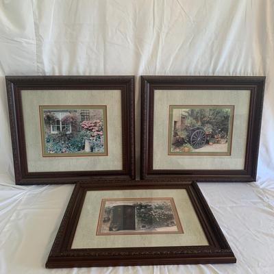 Three Framed Flowers of Provence Art (DR-RG)