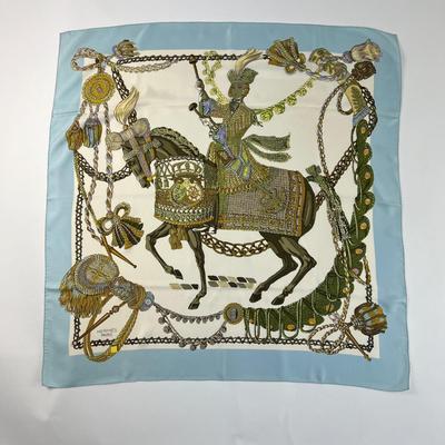 207 Authentic HERMÃˆS Carre 90 Silk Scarf Le Timbalier by FranÃ§oise Heron 1961