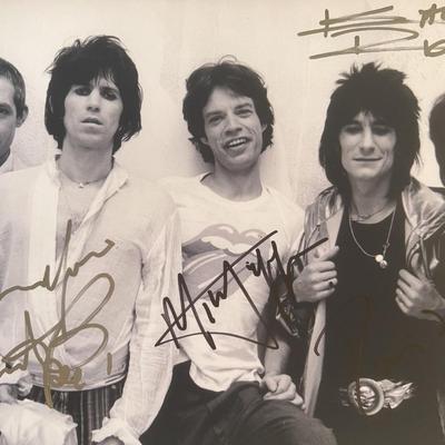 Rolling Stones band signed photo. GFA Authenticated
