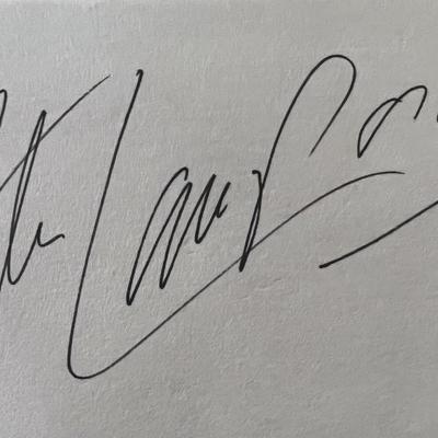 Rat Pack Peter Lawford original signature. GFA Authenticated