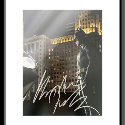 Batman Christian Bale signed movie photo