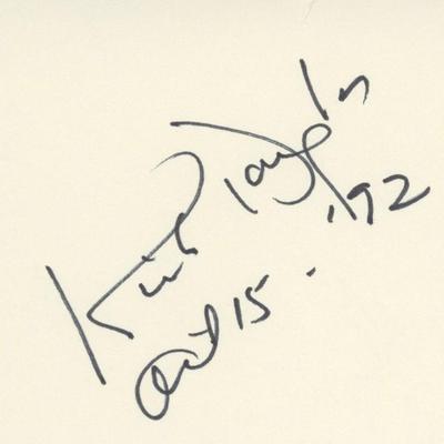Kirk Douglas signature cut