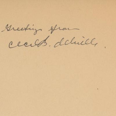 Cecil B. DeMille signature cut