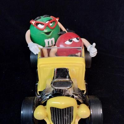 AUTHENTIC M & M TIN LUNCH BOX AND HOT ROD CAR