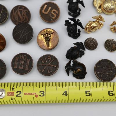 Variety of Military Screw Back Buttons