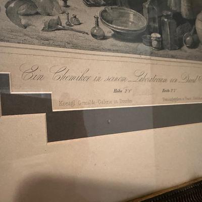 Framed Picture (Chemist In David Geniers Laboratory)