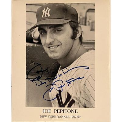Joe Pepitone signed photo