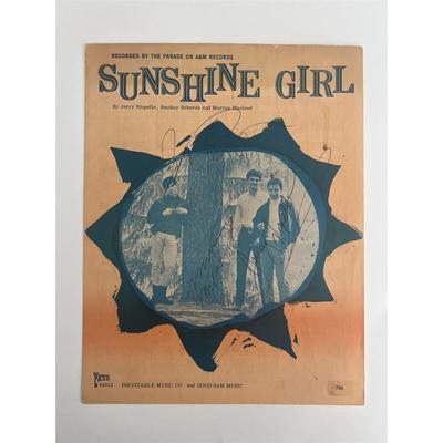 Sunshine Girl The Parade band signed sheet music