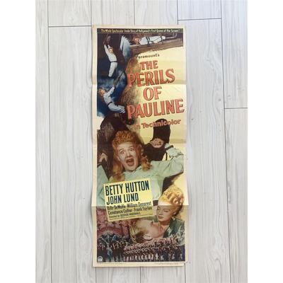 The Perils of Pauline original 1947 vintage movie poster