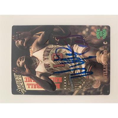 Willis Reed signed basketball card