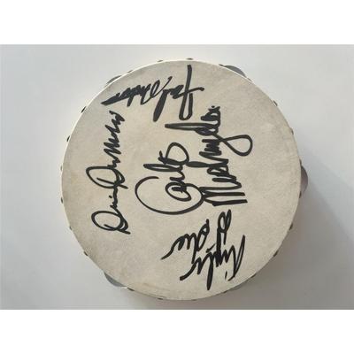 Dion and the Belmonts signed tambourine