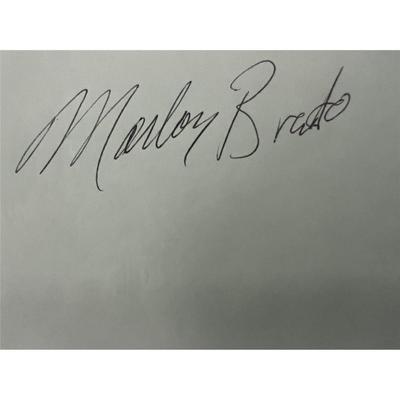 Marlon Brando original signature