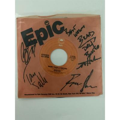 Boston- More Than a Feeling- signed 7 inch vinyl 