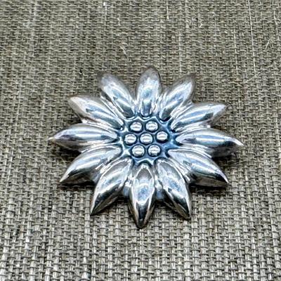 LOT 40 - Mark Wasserman Samara Sterling Silver Flower Brooch Pendant