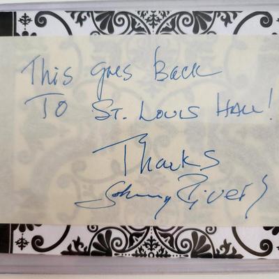 Guitarist Johnny Rivers Autograph