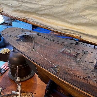 N180 Early 20th Century Large Scale 6â€™ Pond Yacht