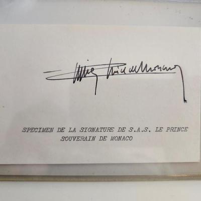 Autograph of Prince Ranier III of Monaco