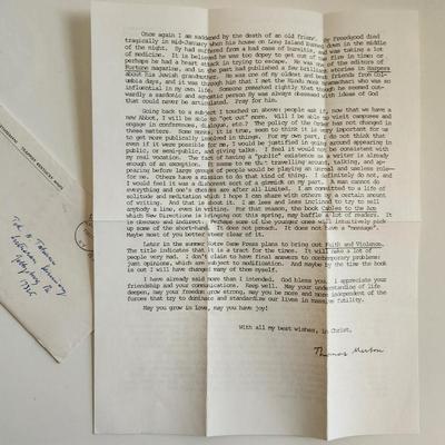 Letter From Thomas Merton