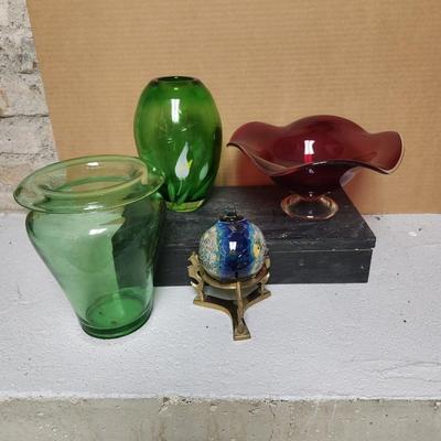 Colored glass lot