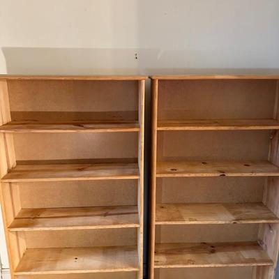 Two Wood Bookshelves