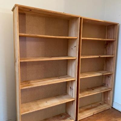Two Wood Bookshelves