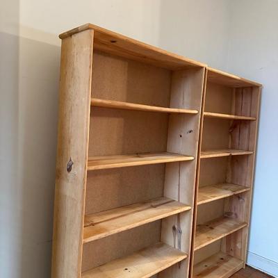 Two Wood Bookshelves